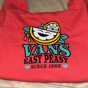 Vans NWOT - cropped coral hoodie xl